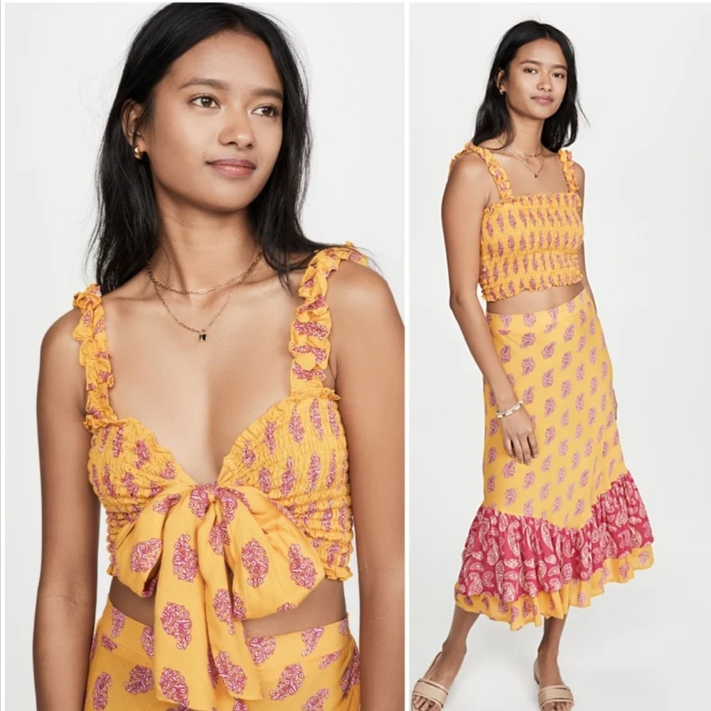 Coolchange Daria Top in MANGO/GUAVA Medium NWT